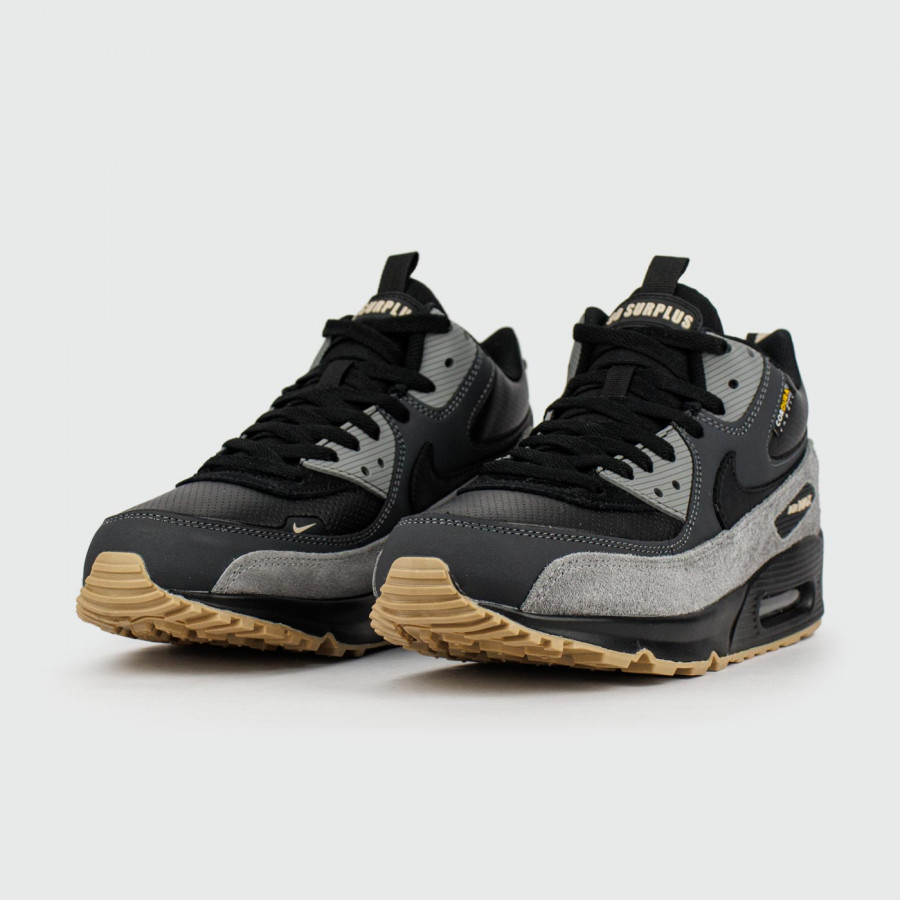 кроссовки Nike Air Max 90 Mid Black Grey with Fur