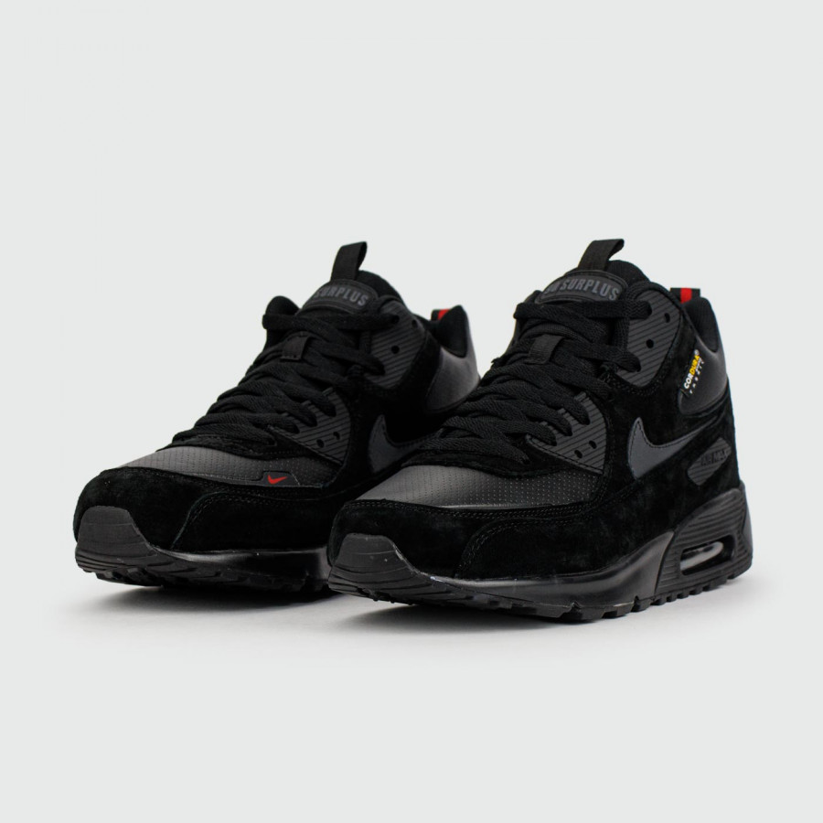 кроссовки Nike Air Max 90 Mid Black with Fur
