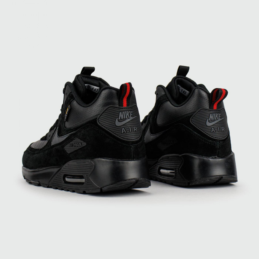 кроссовки Nike Air Max 90 Mid Black with Fur
