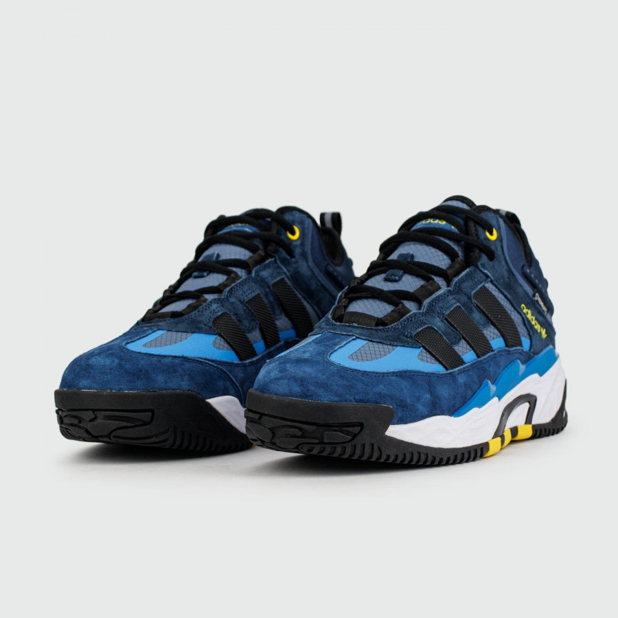 кроссовки Adidas Niteball Blue Black with Fur