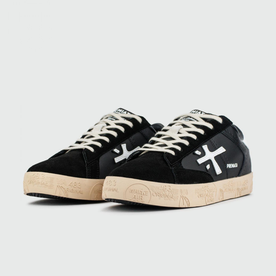 кеды Premiata Steven Black Cream new
