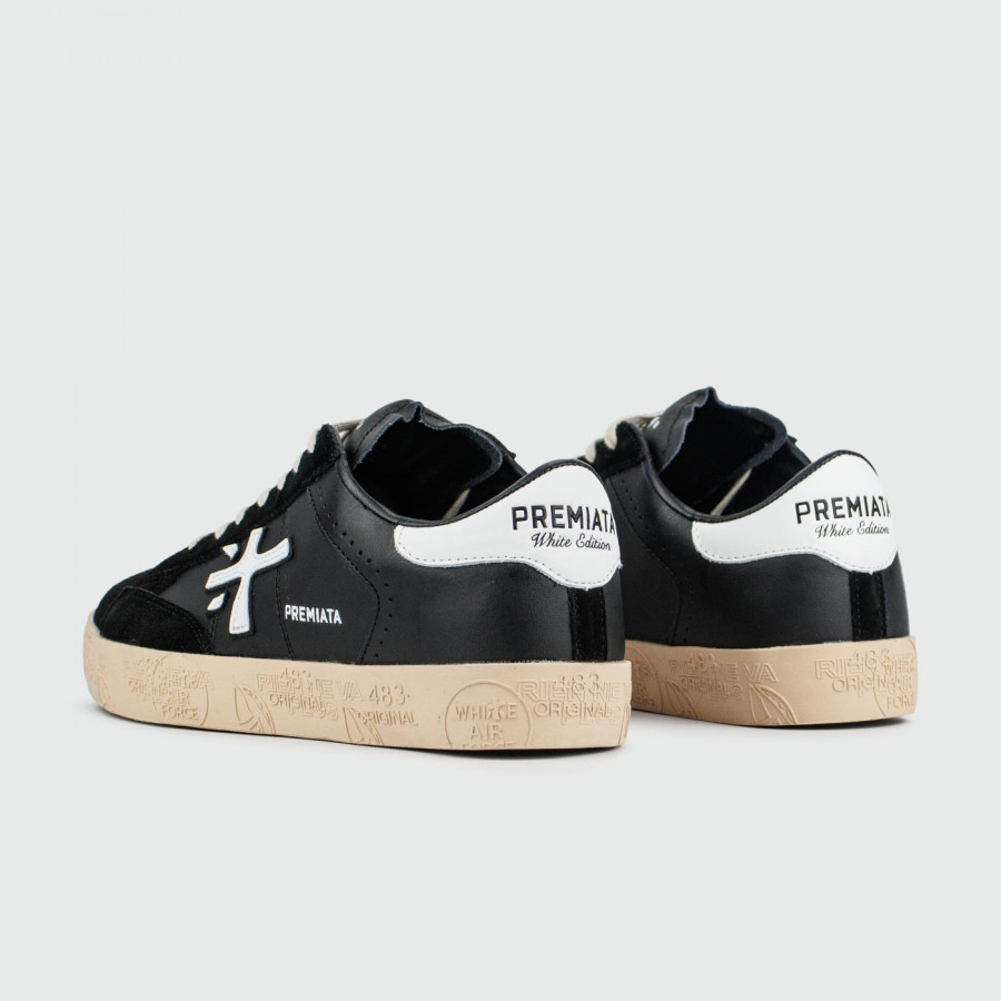 кеды Premiata Steven Black Cream new