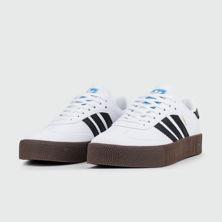 кроссовки Adidas Sambarose White Black / Gum Wmns