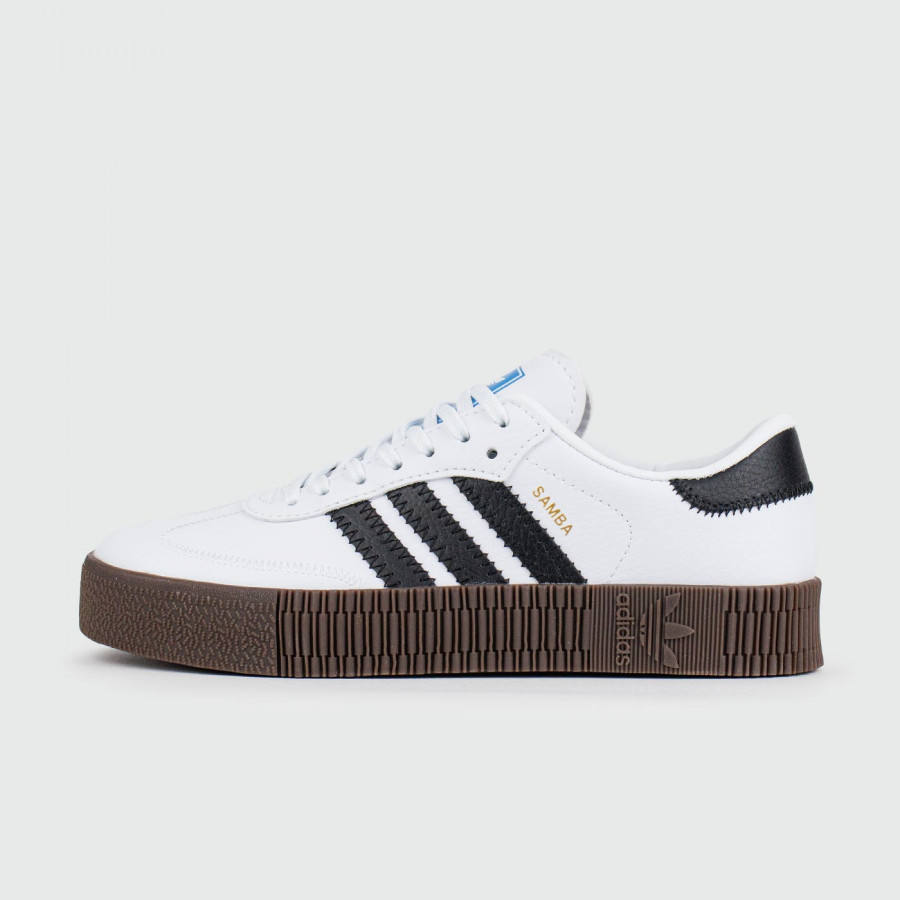кроссовки Adidas Sambarose White Black / Gum Wmns