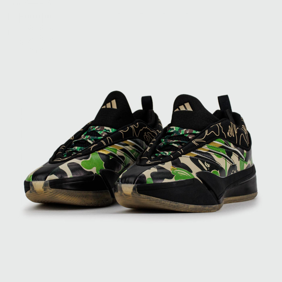 кроссовки Adidas Dame 9 x BAPE Black Green
