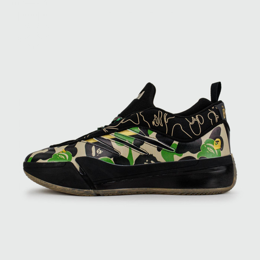 кроссовки Adidas Dame 9 x BAPE Black Green