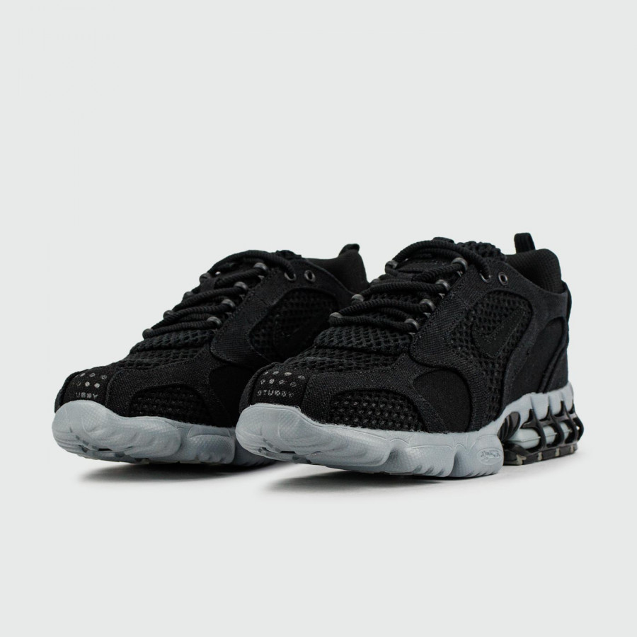 кроссовки Nike Air Zoom Spiridon Cage 2 x Stussy Black Grey Wmns