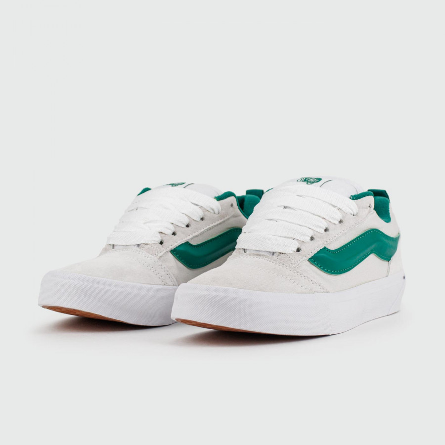 кеды Vans Knu Skool Light Grey / Green