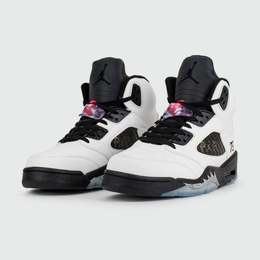 кроссовки Air Jordan 5 White Black x PARIS