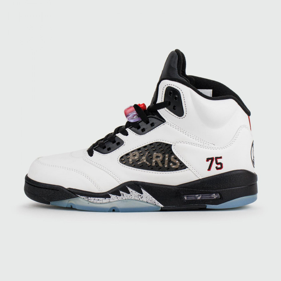 кроссовки Air Jordan 5 White Black x PARIS