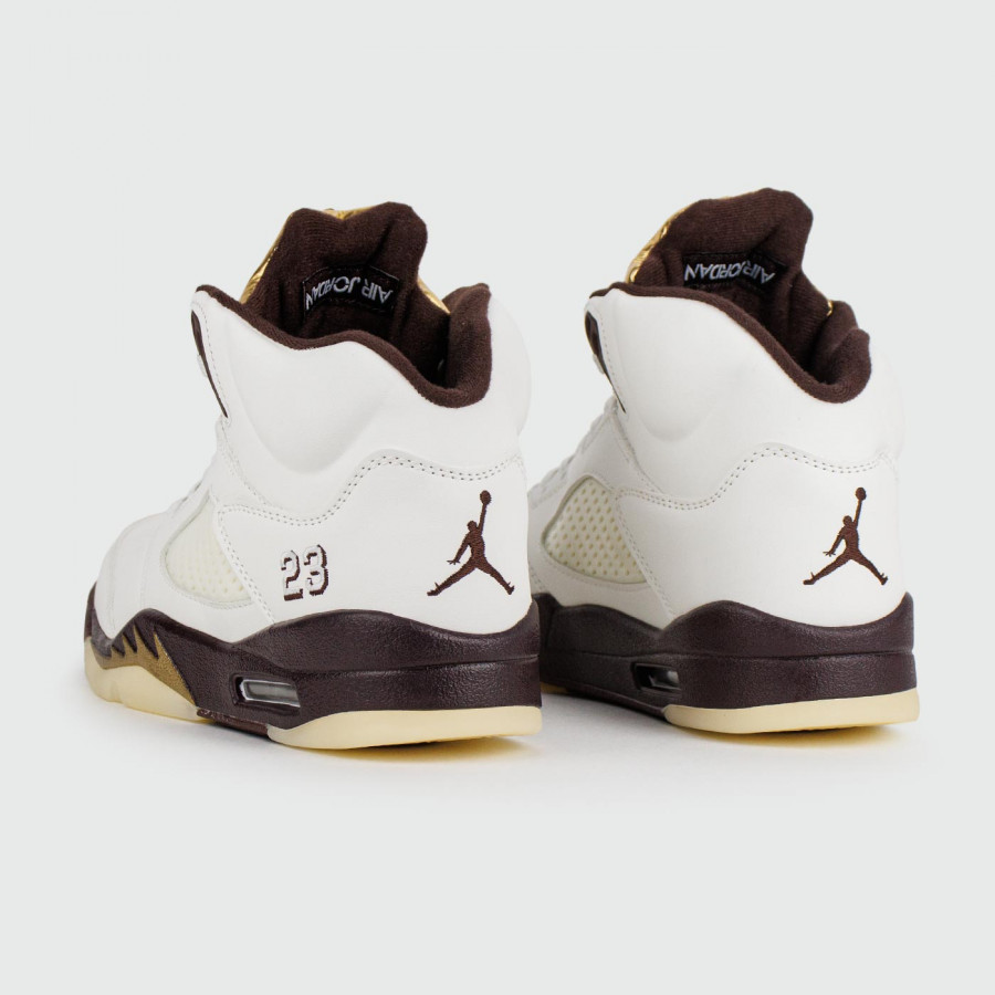 кроссовки Air Jordan 5 White Gold
