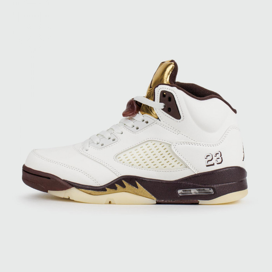 кроссовки Air Jordan 5 White Gold