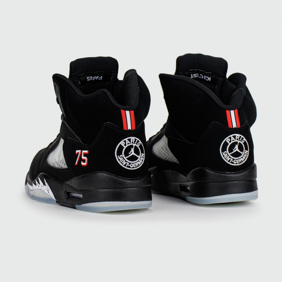 кроссовки Air Jordan 5 Black Silver x PSG