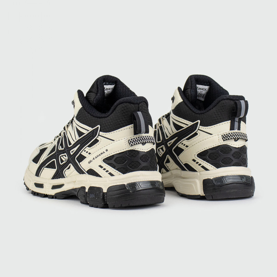 кроссовки Asics Gel-Kahana 8 Mid White Black Wmns with Fur