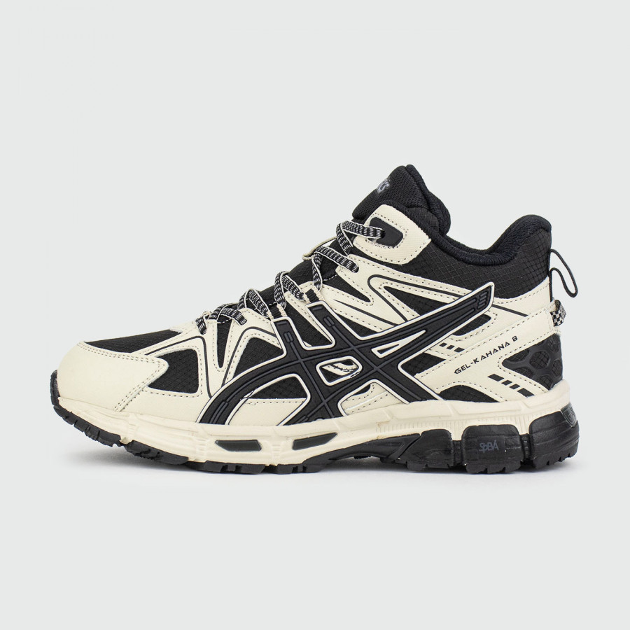 кроссовки Asics Gel-Kahana 8 Mid White Black Wmns with Fur